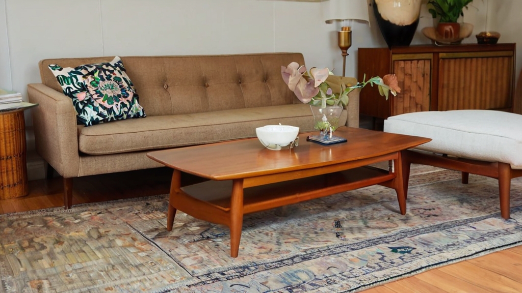 Default teak Mid Century Coffee Table Wide Angle living room s 1