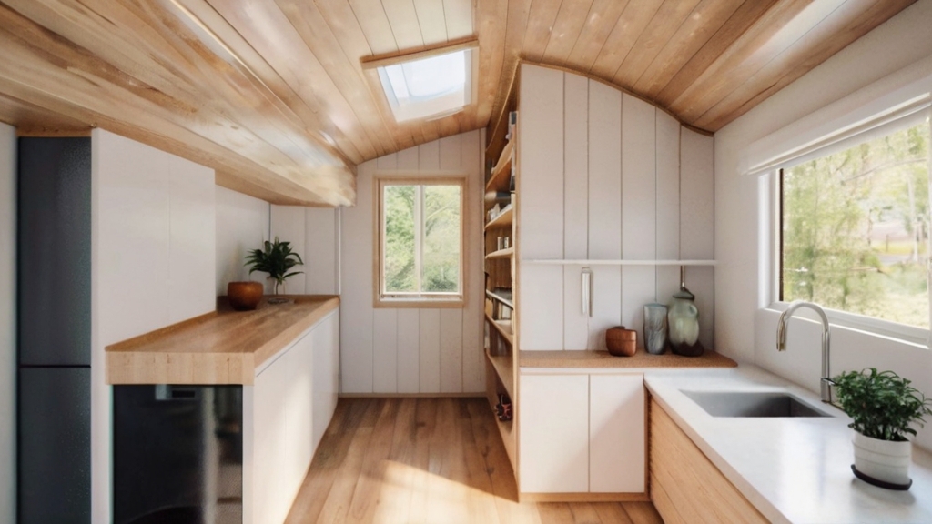 Default tiny house full interior ideas with high cabinets mini 3 1