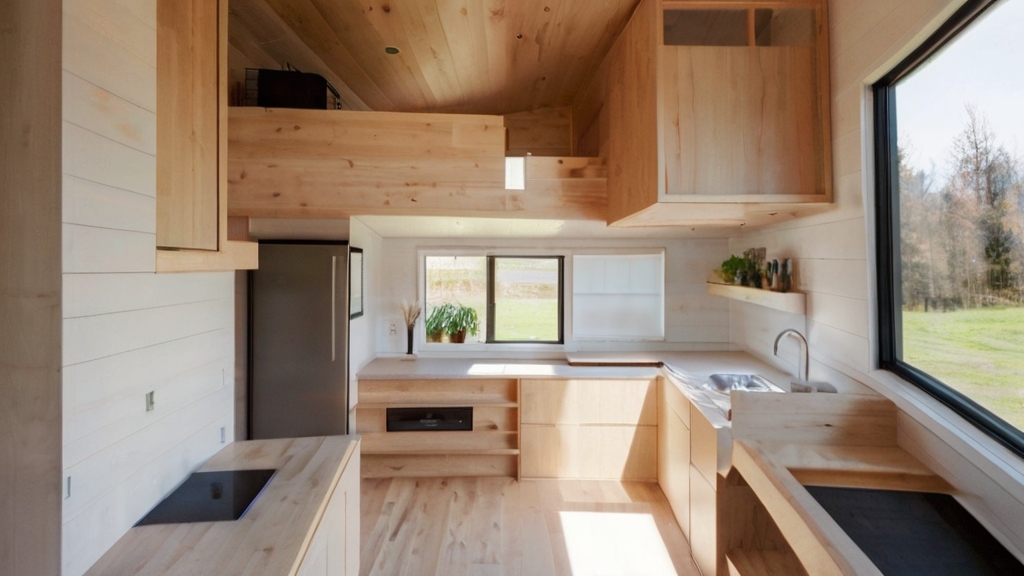 Default tiny house full interior ideas with high cabinets mini 3