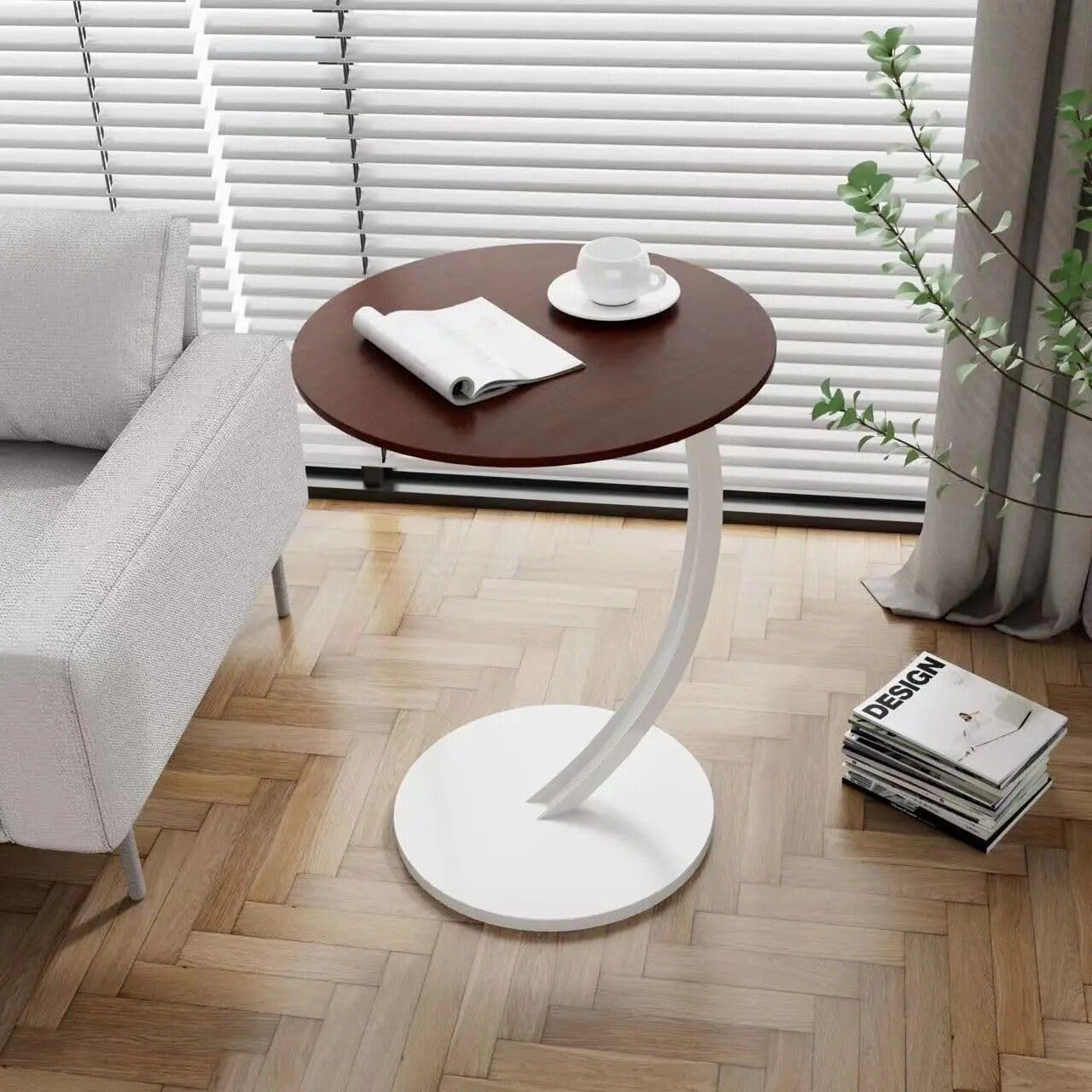 Sleek Nordic Metal Side Table – Modern Minimalist Coffee Table for Living Bedroom