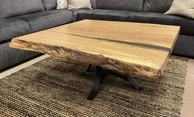 oak live edge coffee table