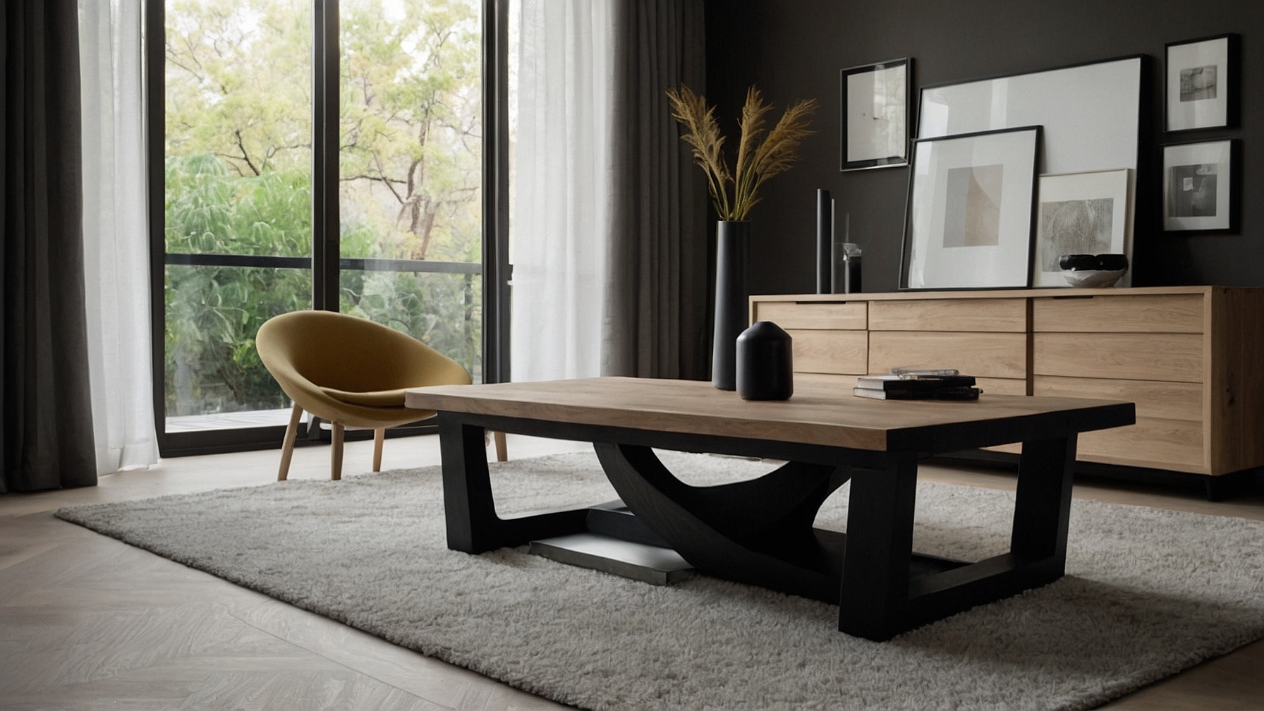 Default Minimalist house Wood Coffee Table Modern Style Timel 0 1