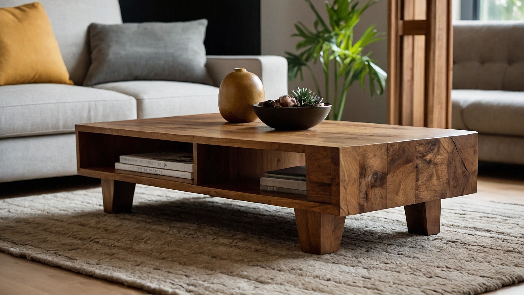 Default Minimalist house Wood Coffee Table Modern Style Timel 0 3