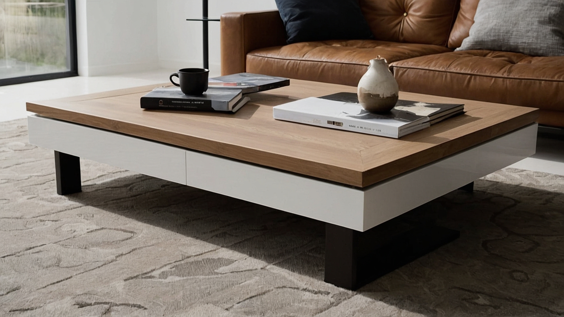Default Minimalist house Wood Coffee Table Modern Style Timel 1 1