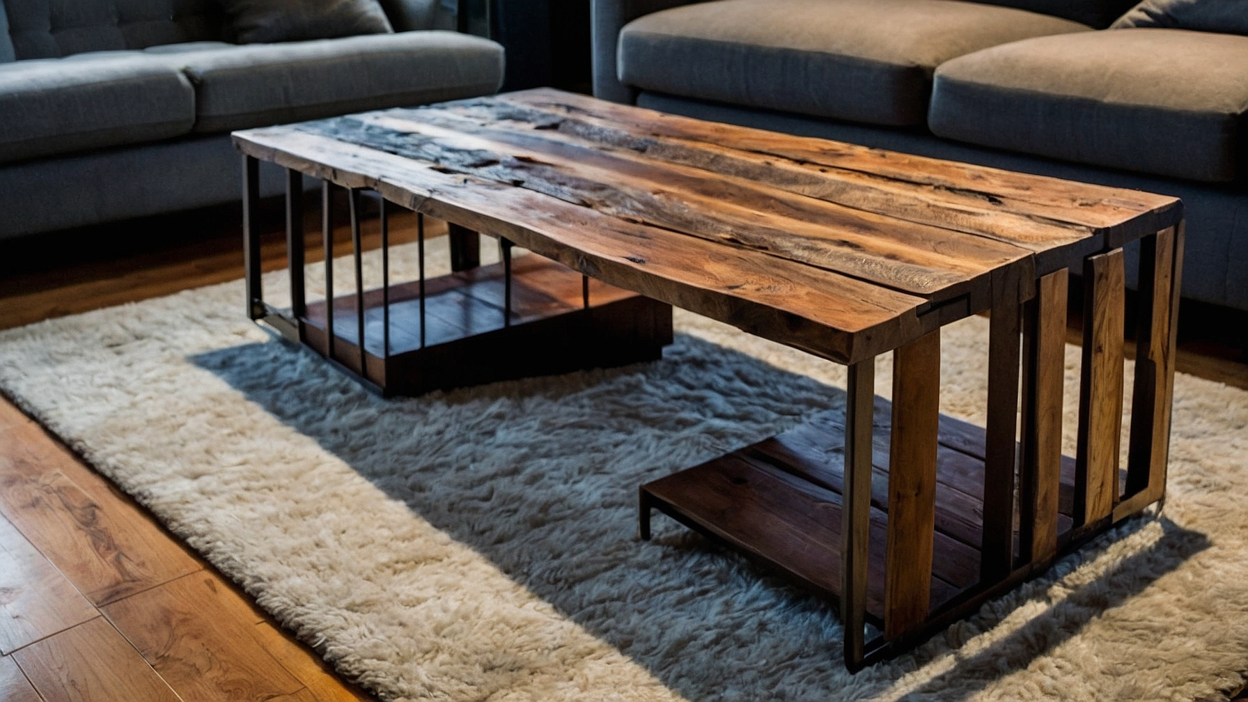 Default Minimalist house Wood Coffee Table Modern Style Timel 1 2