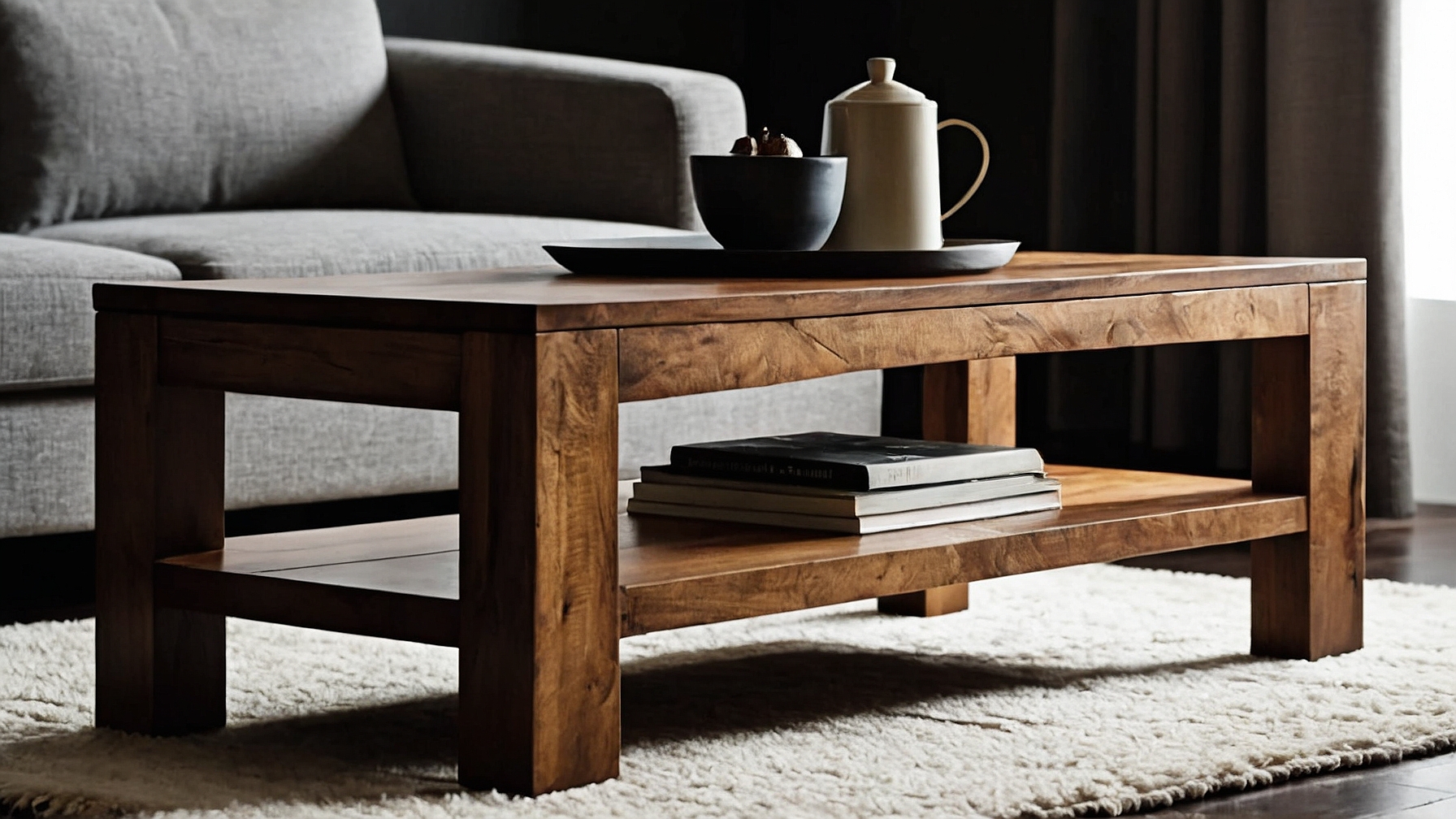 Default Minimalist house Wood Coffee Table Modern Style Timel 1 3
