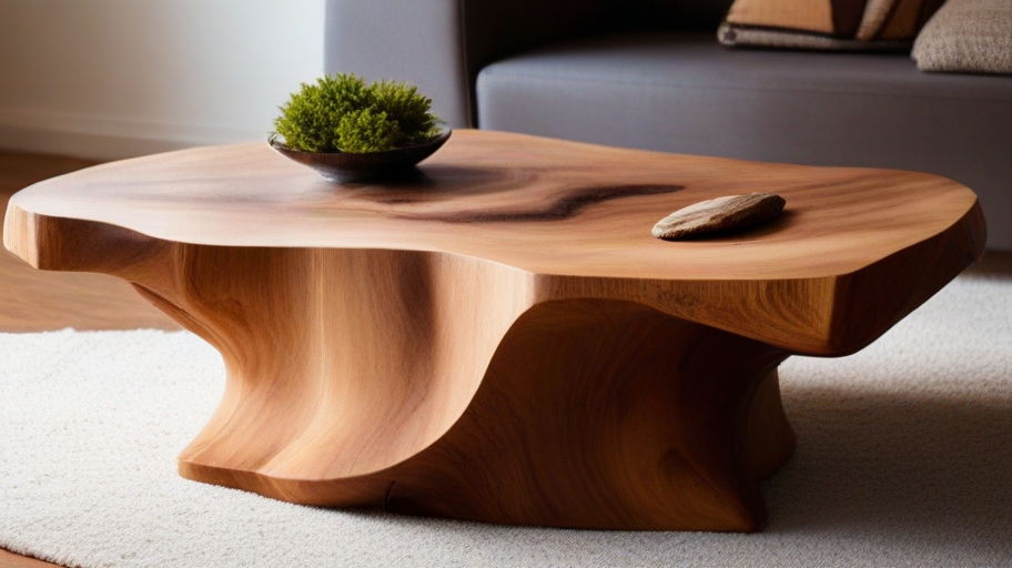Default Minimalist house Wood Coffee Table Modern Style Timel 2 5