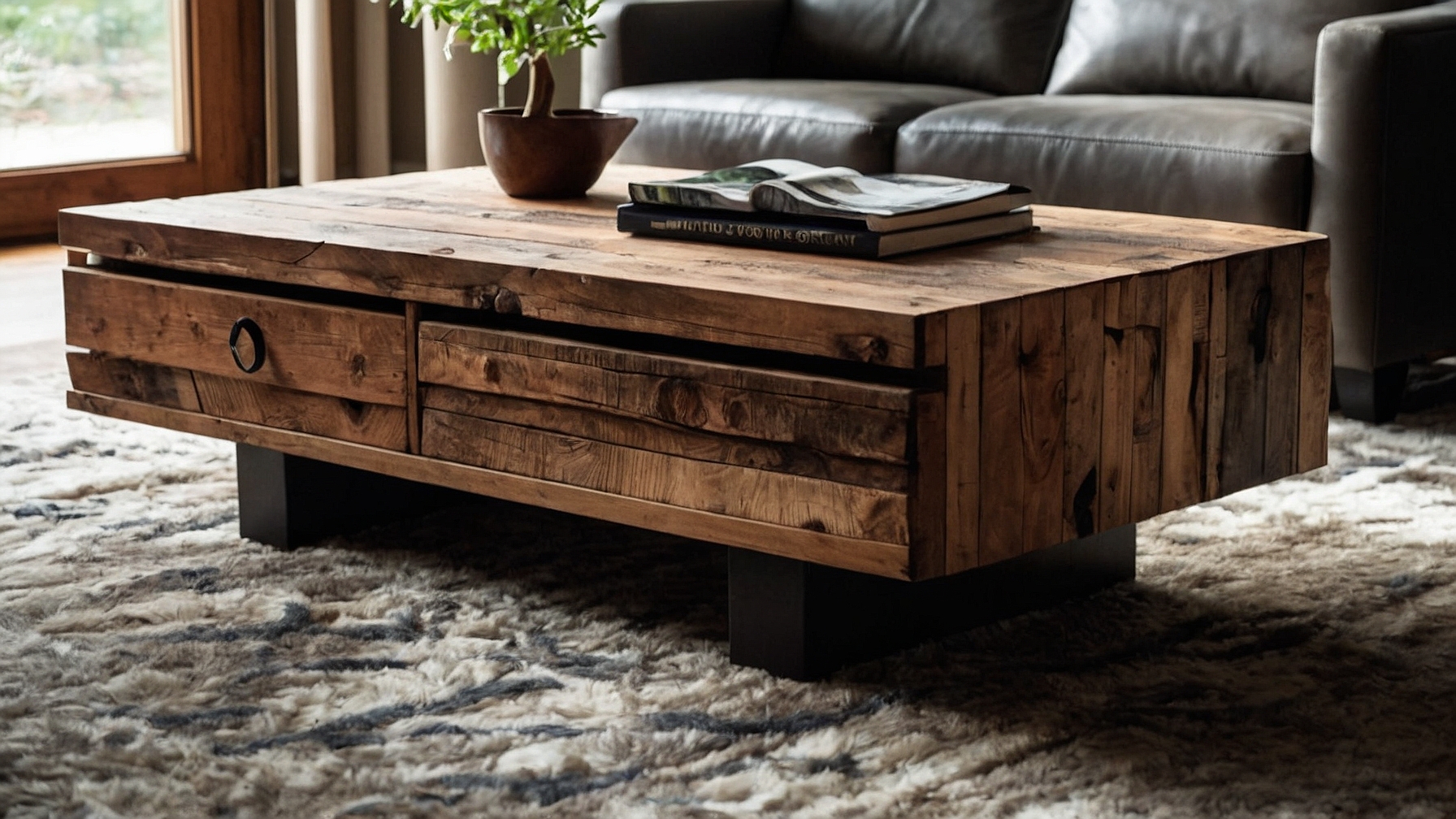 Default Minimalist house Wood Coffee Table Modern Style Timel 3 2
