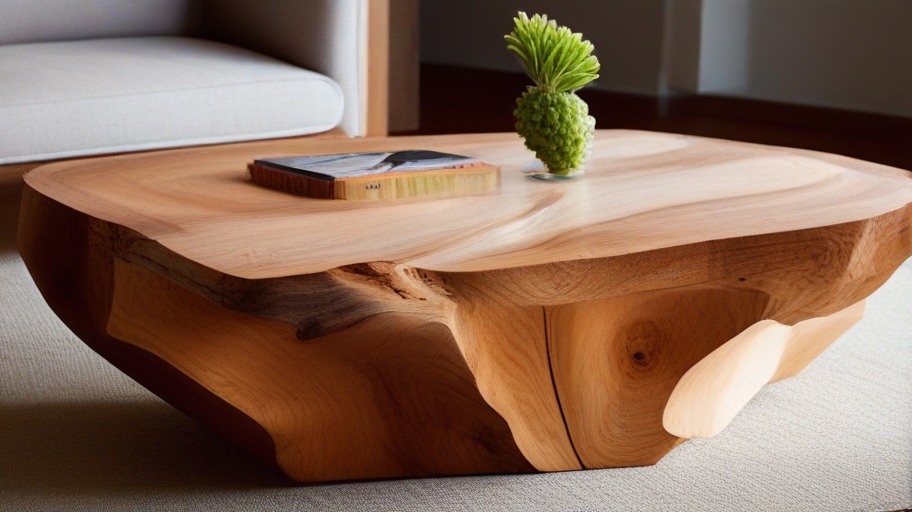 Default Minimalist house Wood Coffee Table Modern Style Timel 3 5