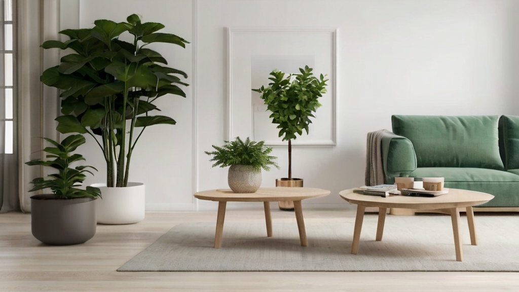 Default large size and minimalist living room Light Wood Coff 0 6