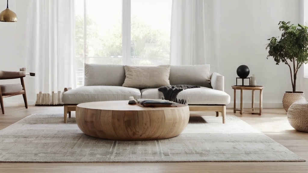 Default large size and minimalist living room Light Wood Coff 0 7