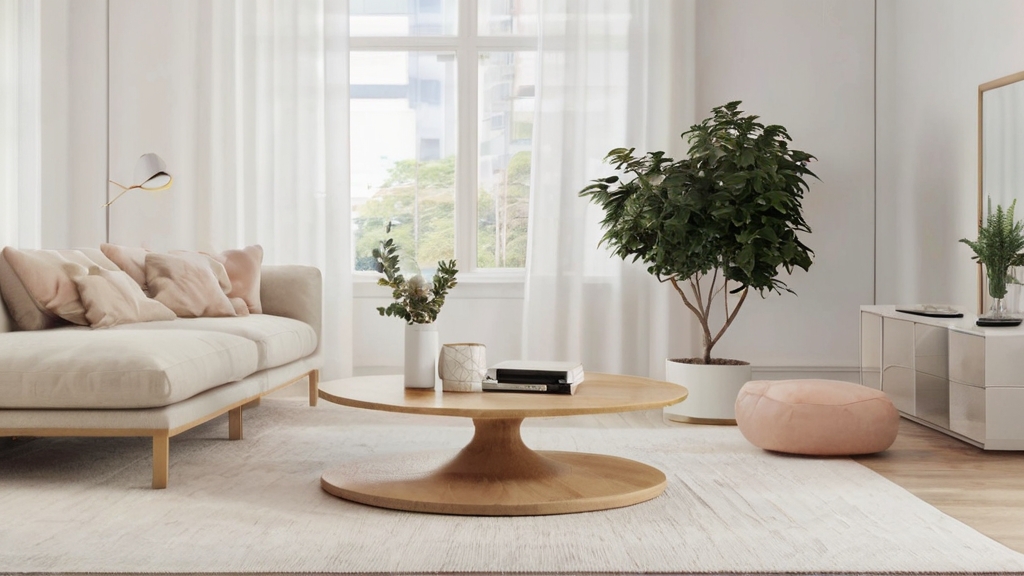 Default large size and minimalist living room Light Wood Coff 1 4