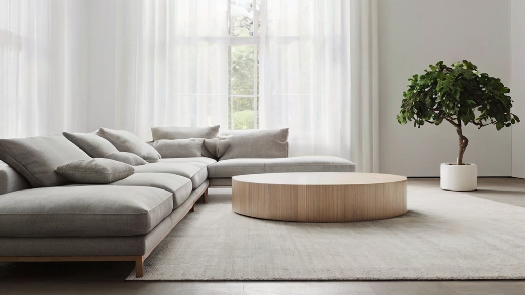 Default large size and minimalist living room Light Wood Coff 1 7