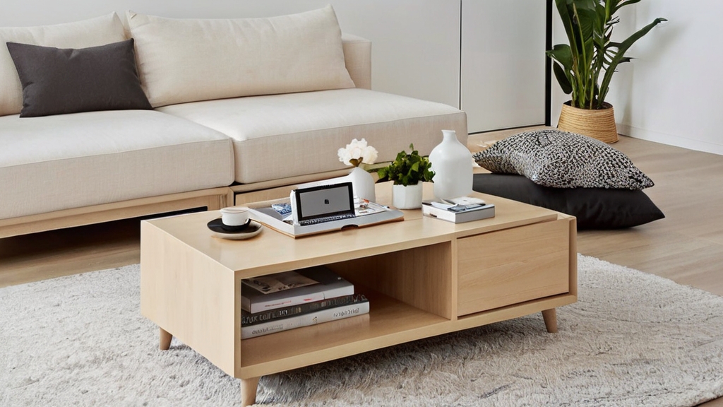 Default large size and minimalist living room Light Wood Coff 2 2