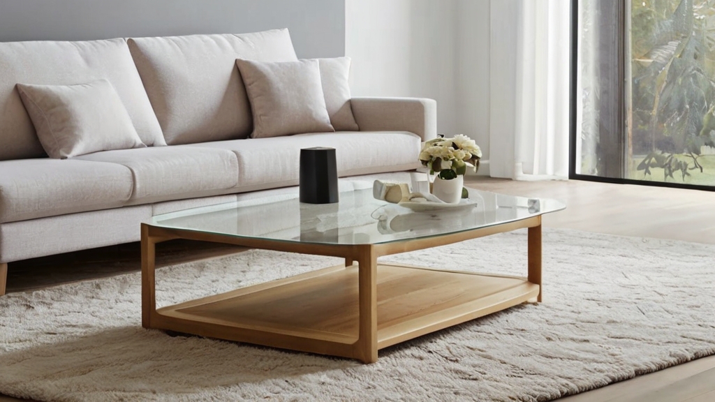 Default large size and minimalist living room Light Wood Coff 2 3