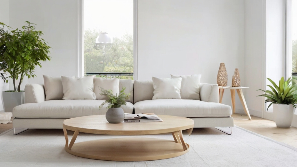 Default large size and minimalist living room Light Wood Coff 2 4