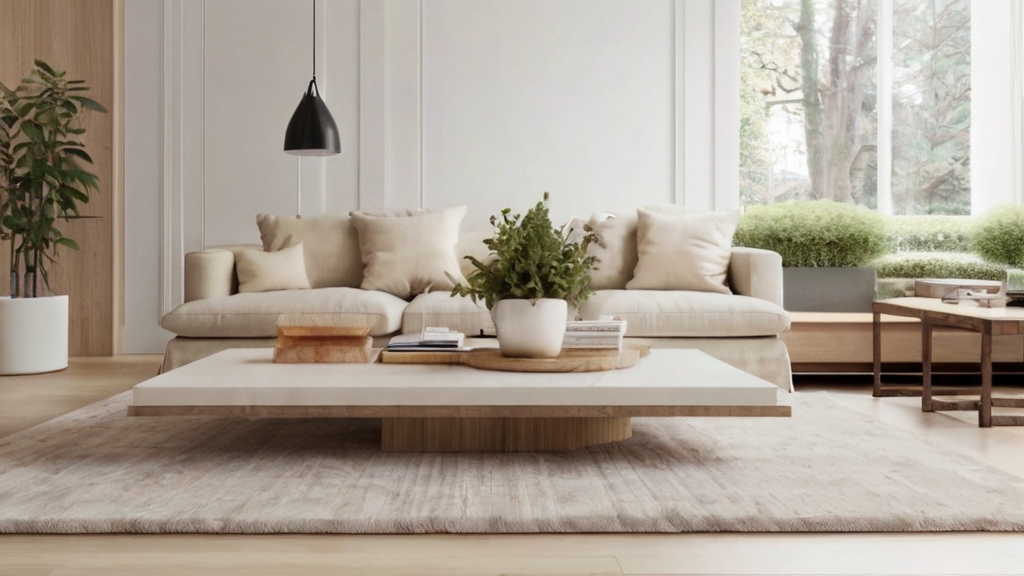 Default large size and minimalist living room Light Wood Coff 2 7