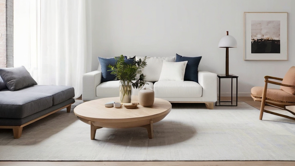 Default large size and minimalist living room Light Wood Coff 3 7