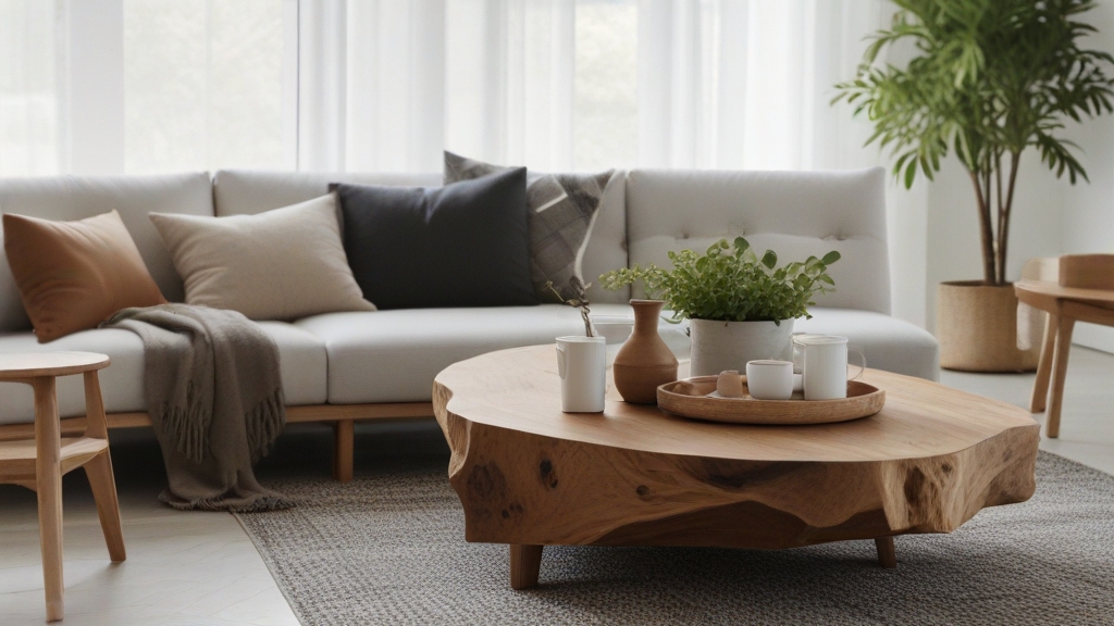 Default minimalist living room with charm sofa Natural Wood Co 3 4