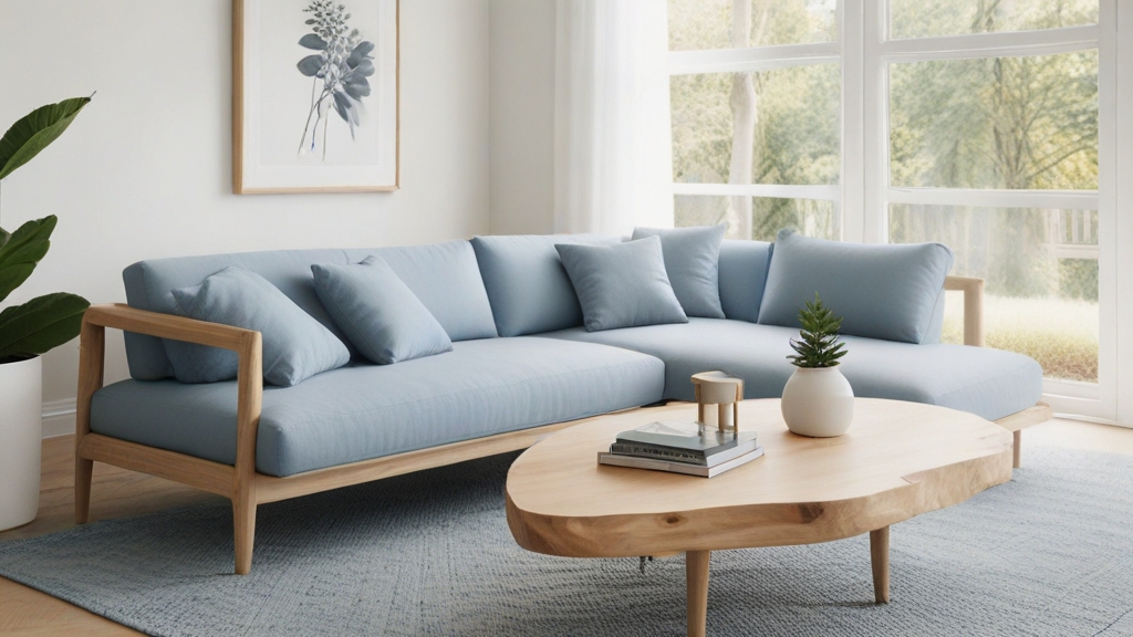 Default minimalist living room with soft blue charm sofa Natur 1 1