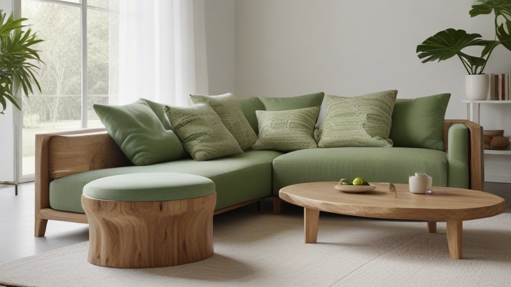 Default minimalist living room with soft green charm sofa Natu 0 1