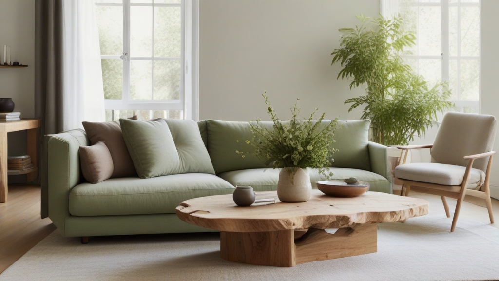 Default minimalist living room with soft green charm sofa Natu 2 1