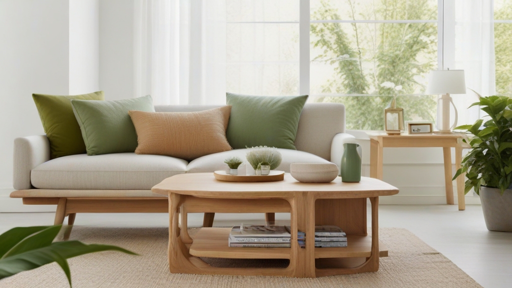 Default minimalist living room with soft green charm sofa Natu 3