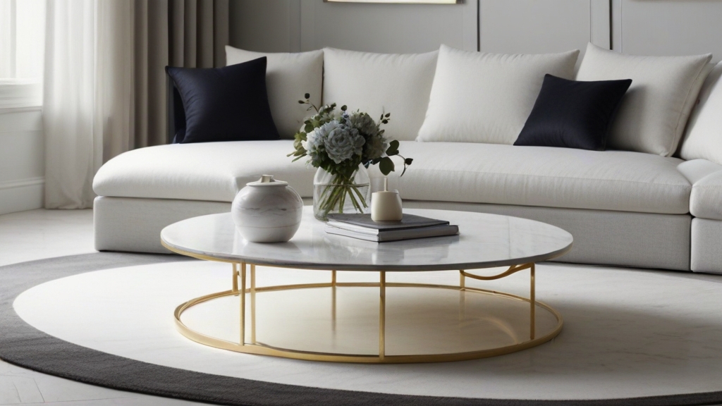 Default minimalist room and sofa Modern Marble Coffee Table Id 1