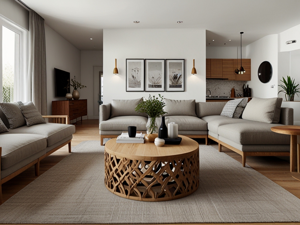 Default realistic wide angle living room ideas with Modern Cof 0 3
