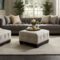 Default realistic wide angle living room with Square Ottoman C 1 5