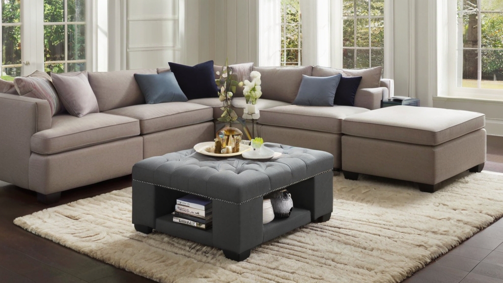 Default realistic wide angle living room with Square Ottoman C 2 5