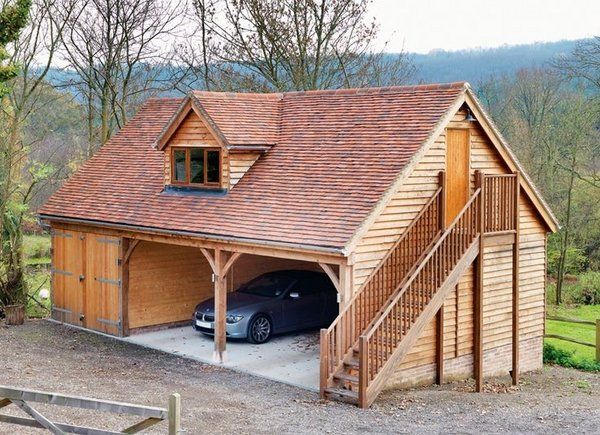 wooden garage