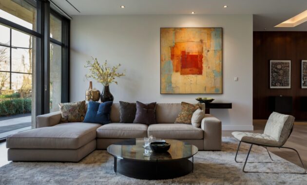 Default Contemporary and Modern living room with art pieces 0