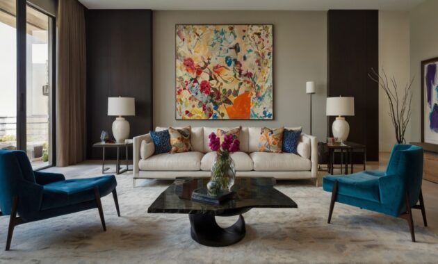 Default Contemporary and Modern living room with art pieces 2