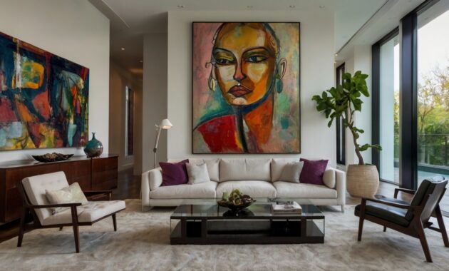 Default Contemporary and Modern living room with art pieces 3