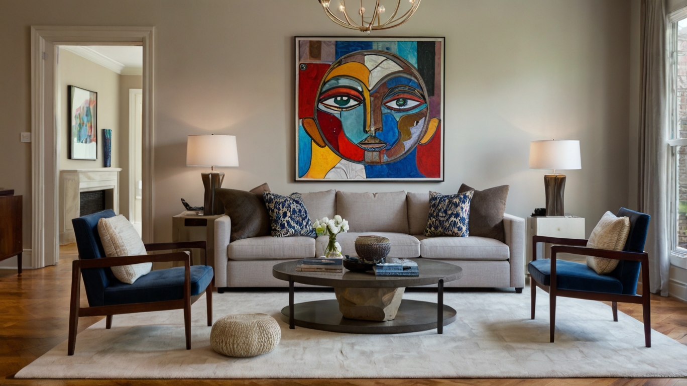 Default Modern living room with art pieces 2