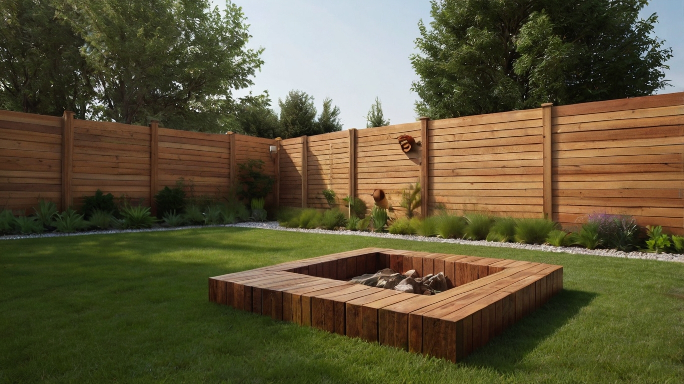 Default beautiful minimalist backyard with Wood Yard Art Chara 2 1