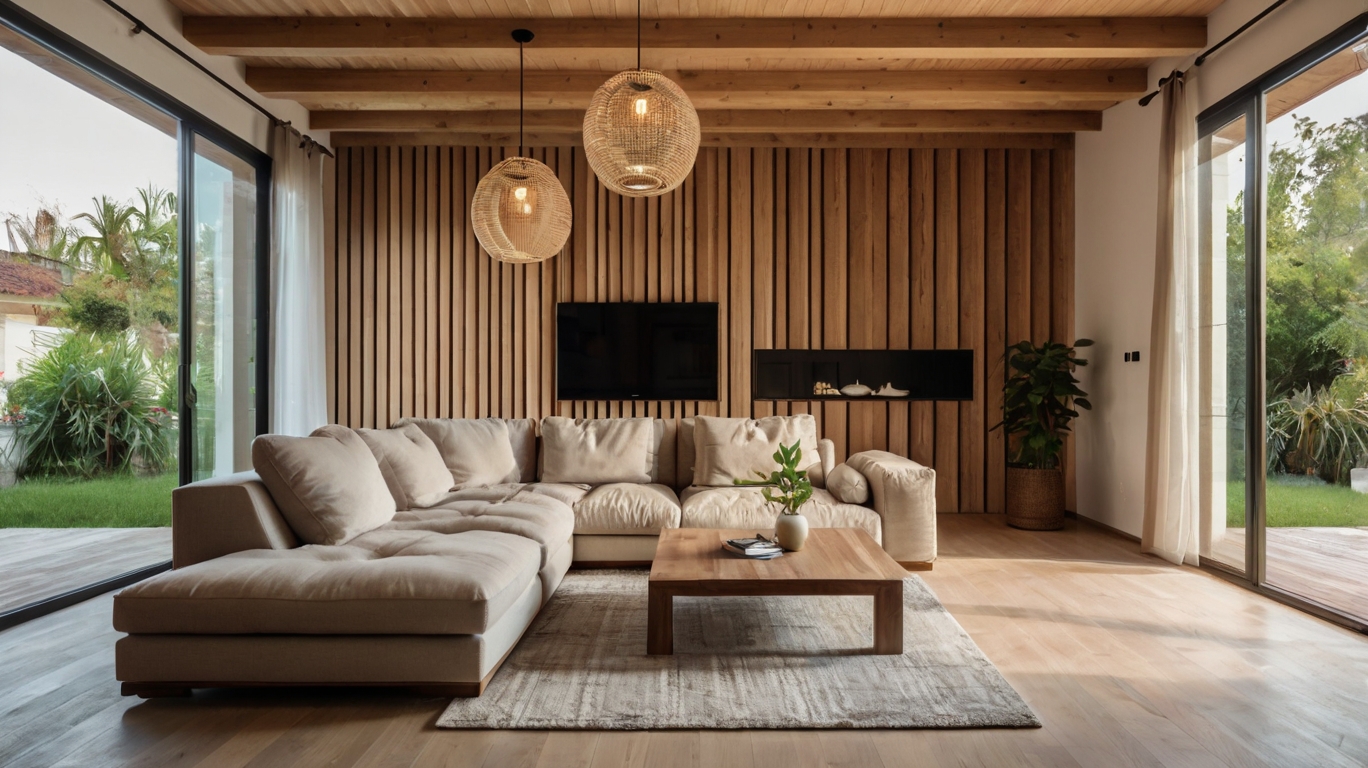 Default minimalist wooden and bright living room with Cozy Hou 2