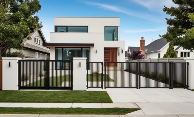 Default modern and minimalist house with Fences and Gates Fenc 1