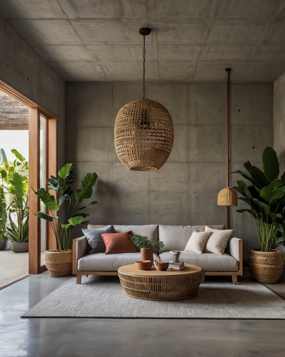 Default Minimalist concrete living room with Play with Scale M 0