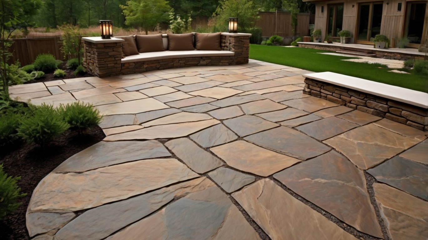 Default Minimalist house Natural Stone Patio Ideas For The Aes 0 2