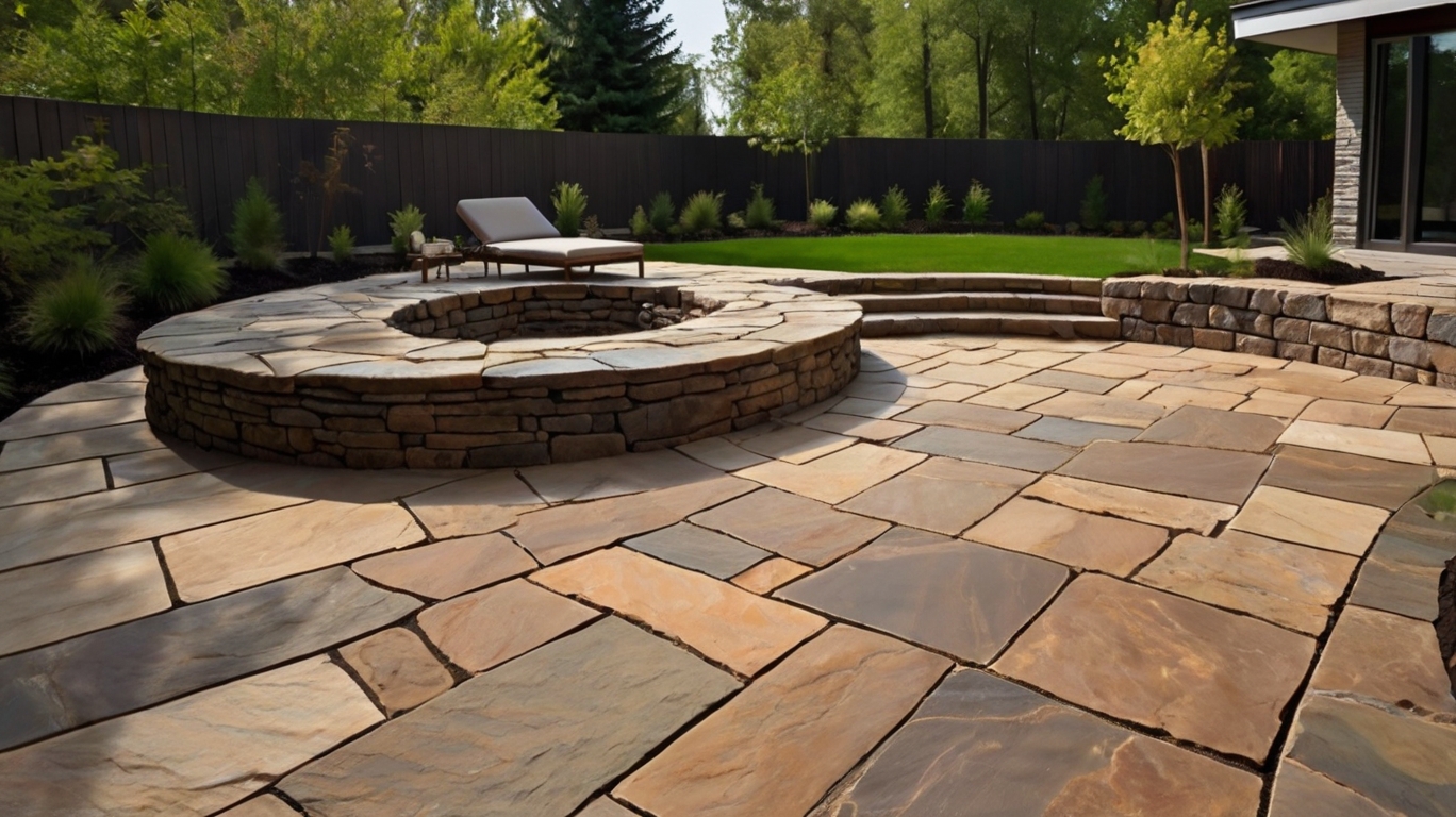 Default Minimalist house Natural Stone Patio Ideas For The Aes 1 2