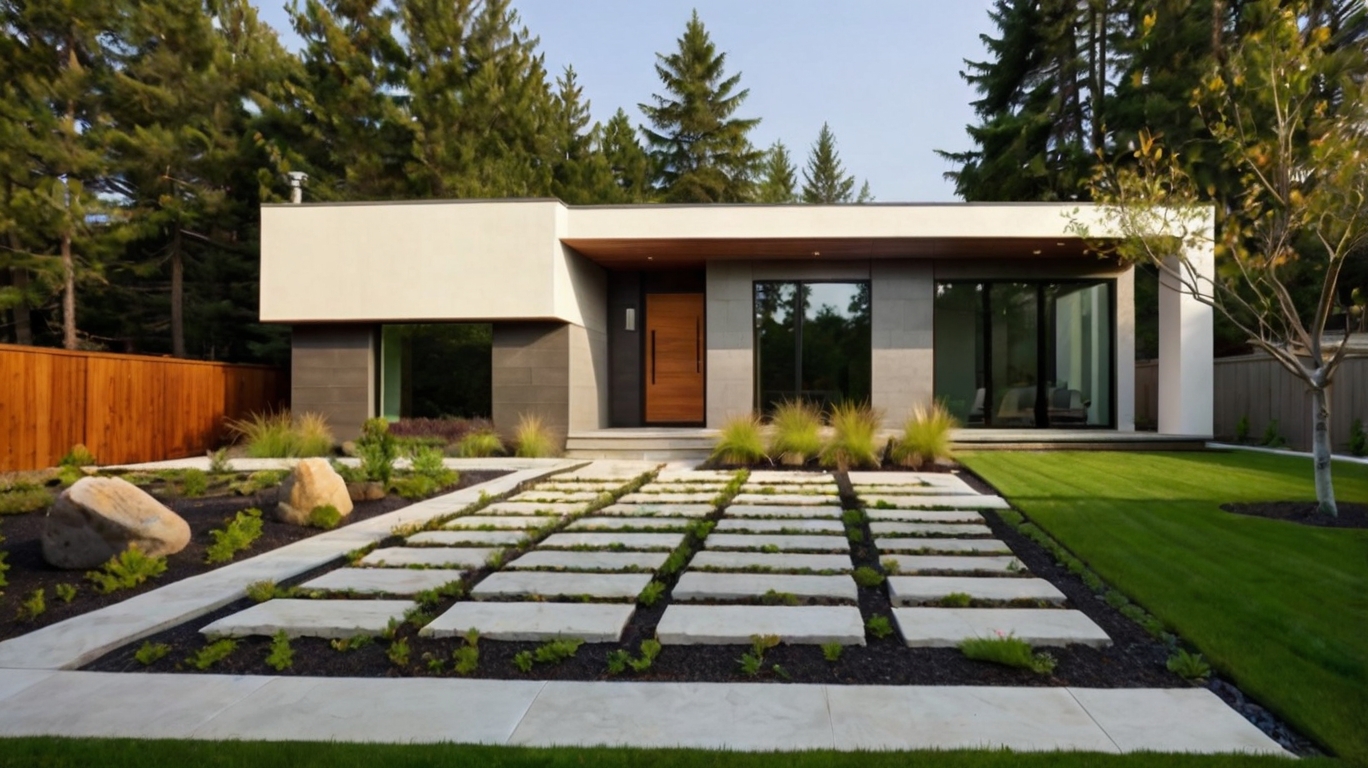 Default Minimalist house with Front Yard Landscaping Ideas Wit 0