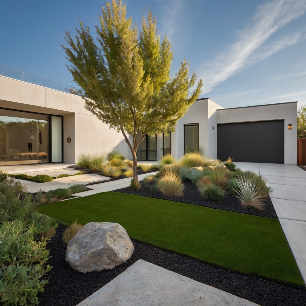 Default Minimalist house with LowWater Landscaping Ideas for 3 3