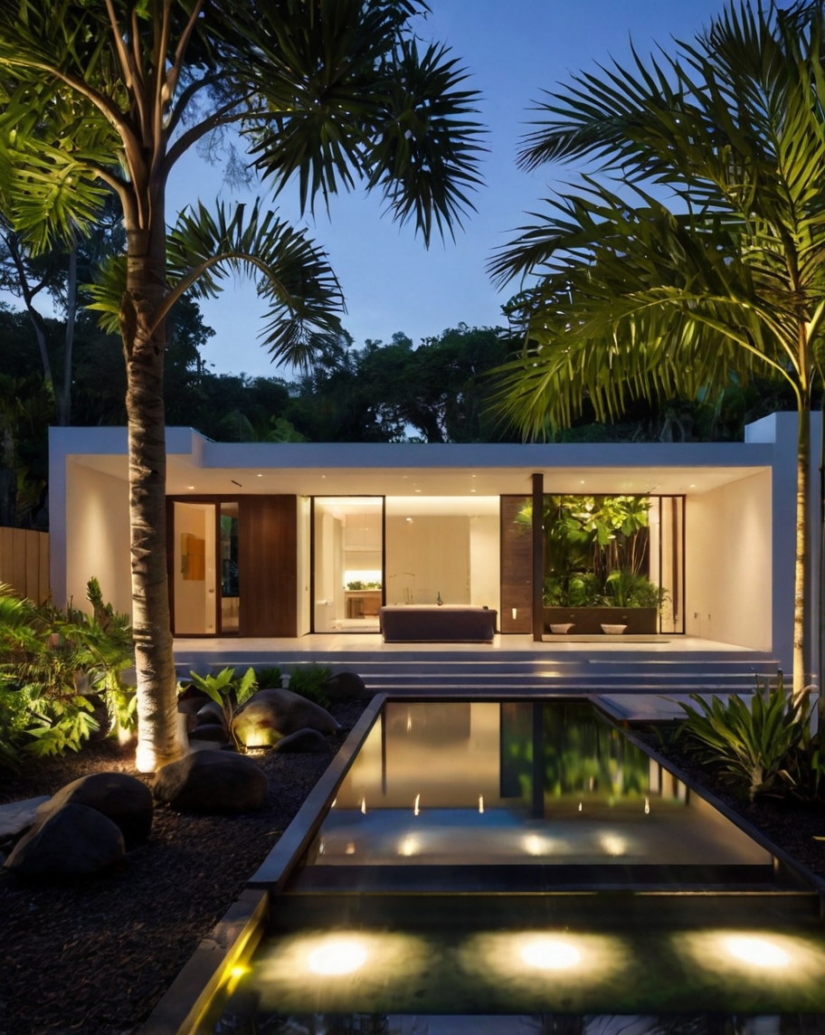 Default Minimalist house with Tropical Backyard Landscape Idea 0 2 1