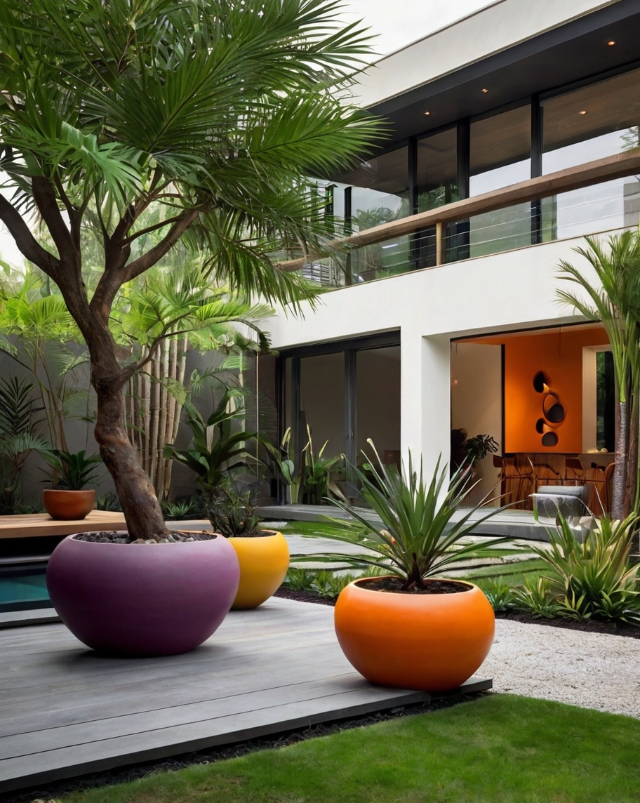 Default Minimalist house with Tropical Backyard Landscape Idea 0 4 1