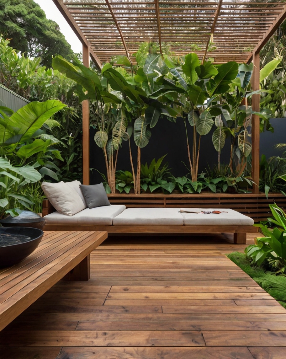 Default Minimalist house with Tropical Backyard Landscape Idea 1 5