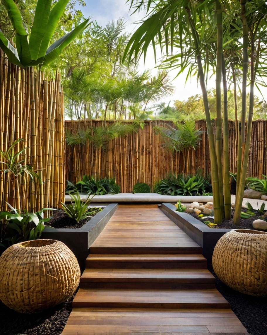 Default Tropical Backyard Landscape Ideas Natural Materials Ba 3