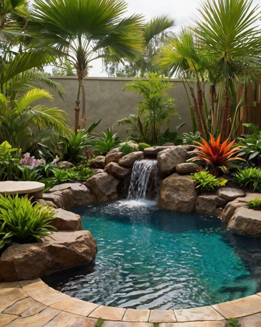 Default Tropical Backyard Landscape Ideas Water Features Pools 2