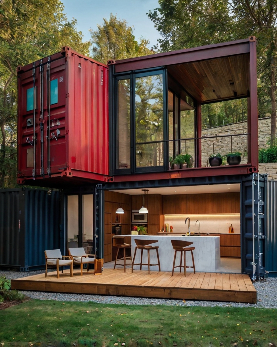 Default minimalist container house with Modern Small Kitchen K 1